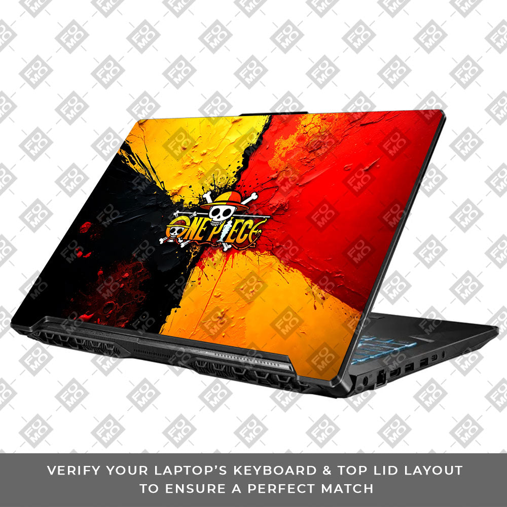 One Piece Paint Splash Asus TUF Gaming F17 FX706 Laptop Skin