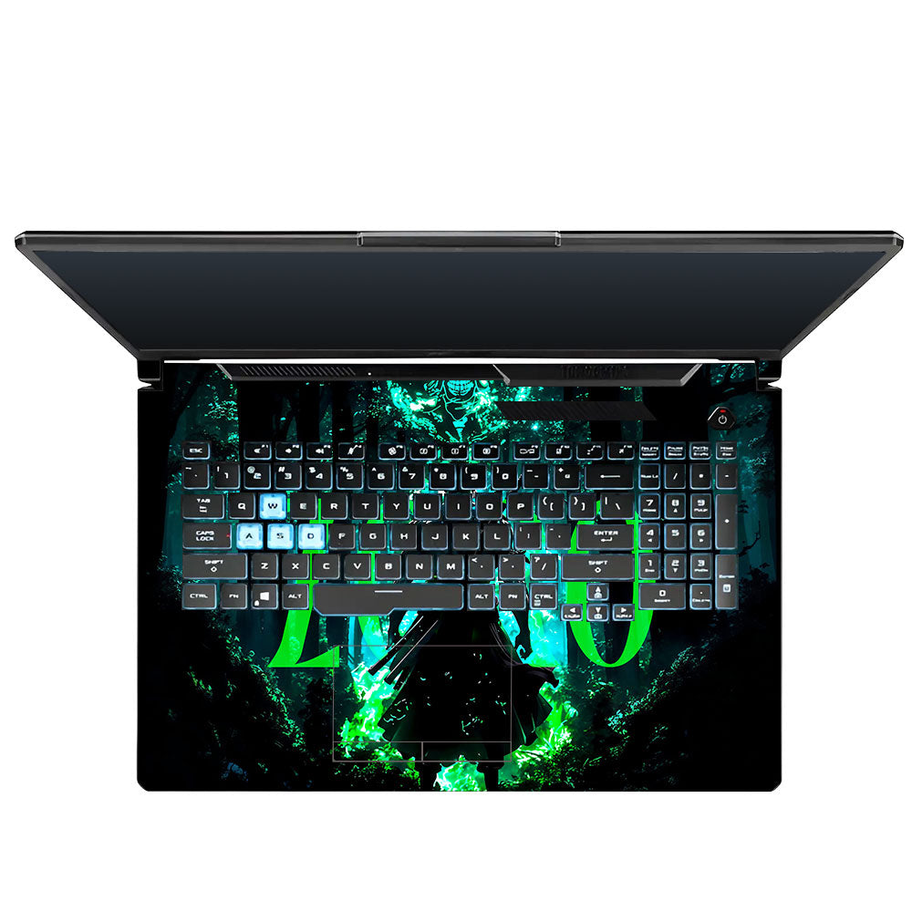 Zoro Green Aura Asus TUF Gaming F17 FX706 Laptop Skin