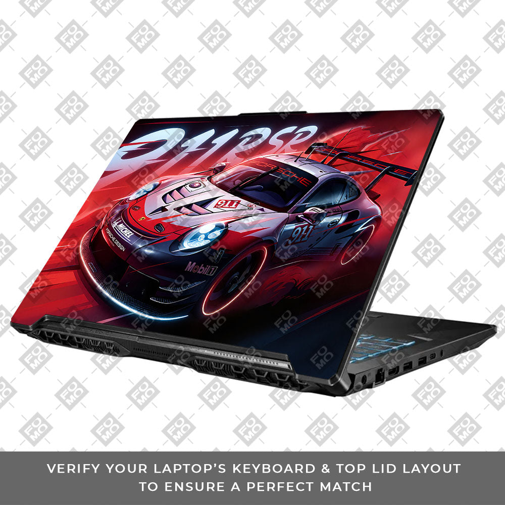 Porsche 911 RSR Asus TUF Gaming F17 FX706 Laptop Skin