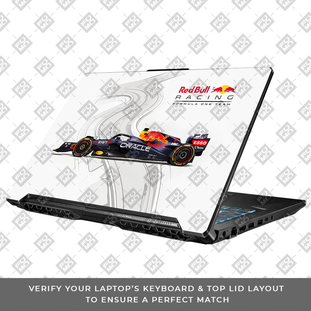 Red Bull Racing in Action Asus TUF Gaming F17 FX706 Laptop Skin