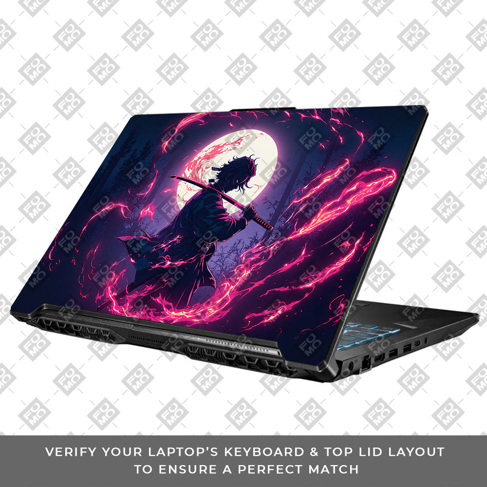 Tanjiro's Flame of Ember Asus TUF Gaming F17 FX706 Laptop Skin
