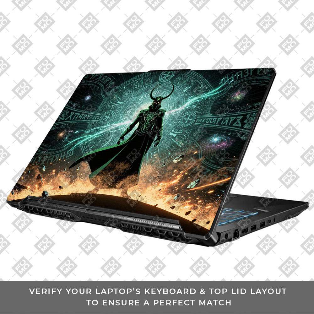 Loki God of Mischief Neon Asus TUF Gaming F17 FX706 Laptop Skin