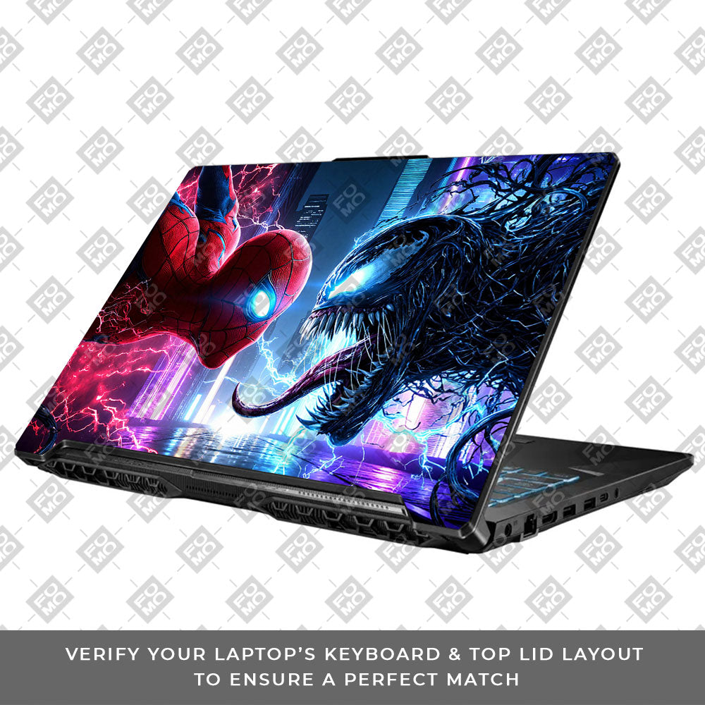 Spiderman vs Venom Showdown Asus TUF Gaming F17 FX706 Laptop Skin