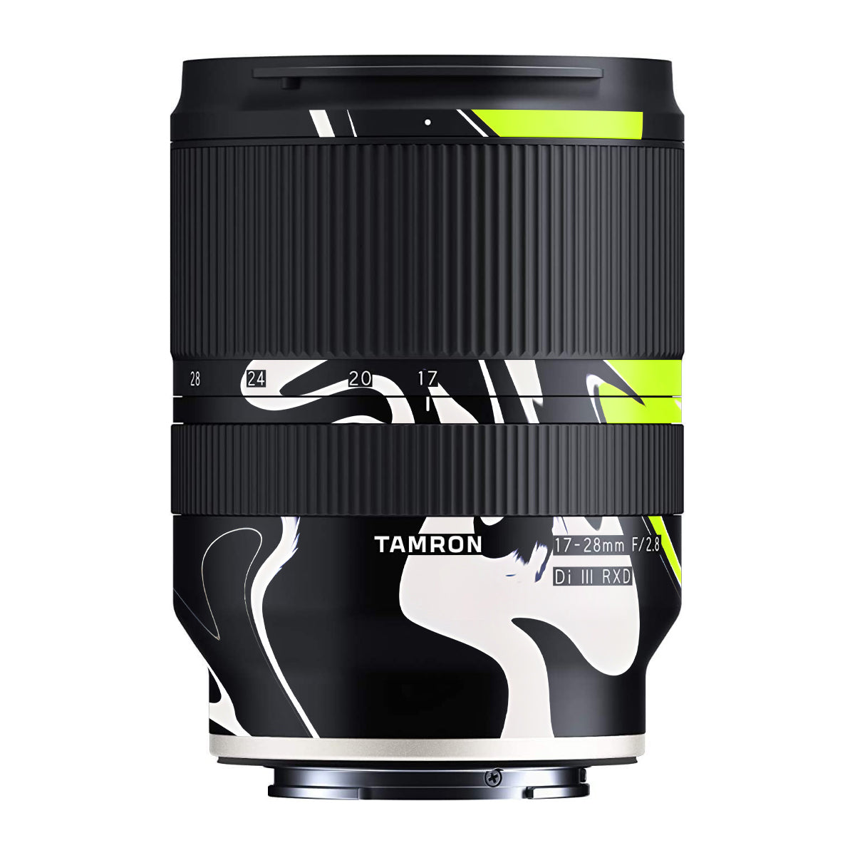 Neon Green and Black Pattern Tamron 17-28mm F/2.8 Camera Lens Skin