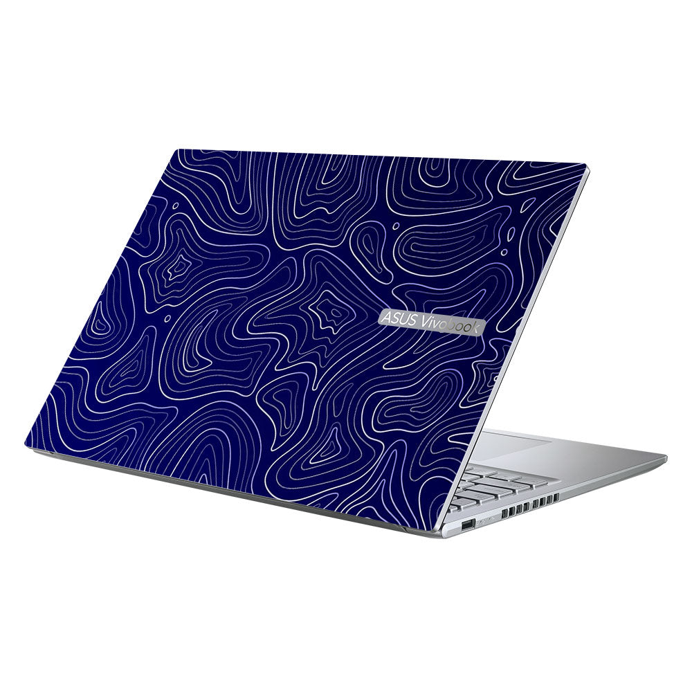 Deep Blue Contour Depths Asus Vivobook 16X M1603QA Laptop Skin