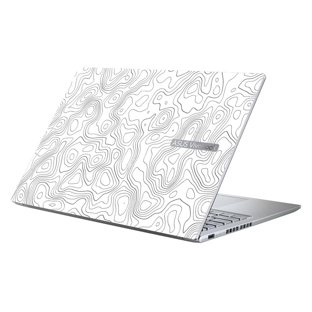 White Contour Design Asus Vivobook 16X M1603QA Laptop Skin