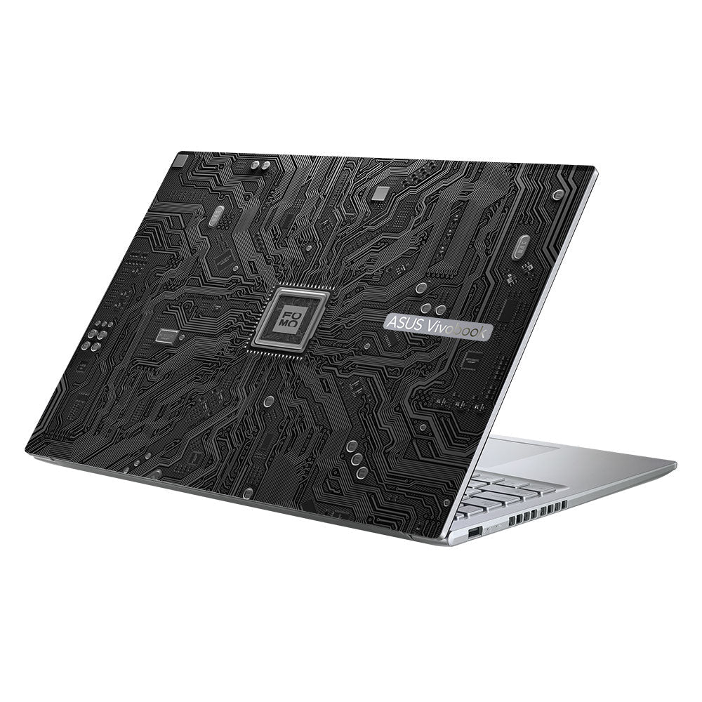 FOMO Circuit Dark Mode Asus Vivobook 16X M1603QA Laptop Skin