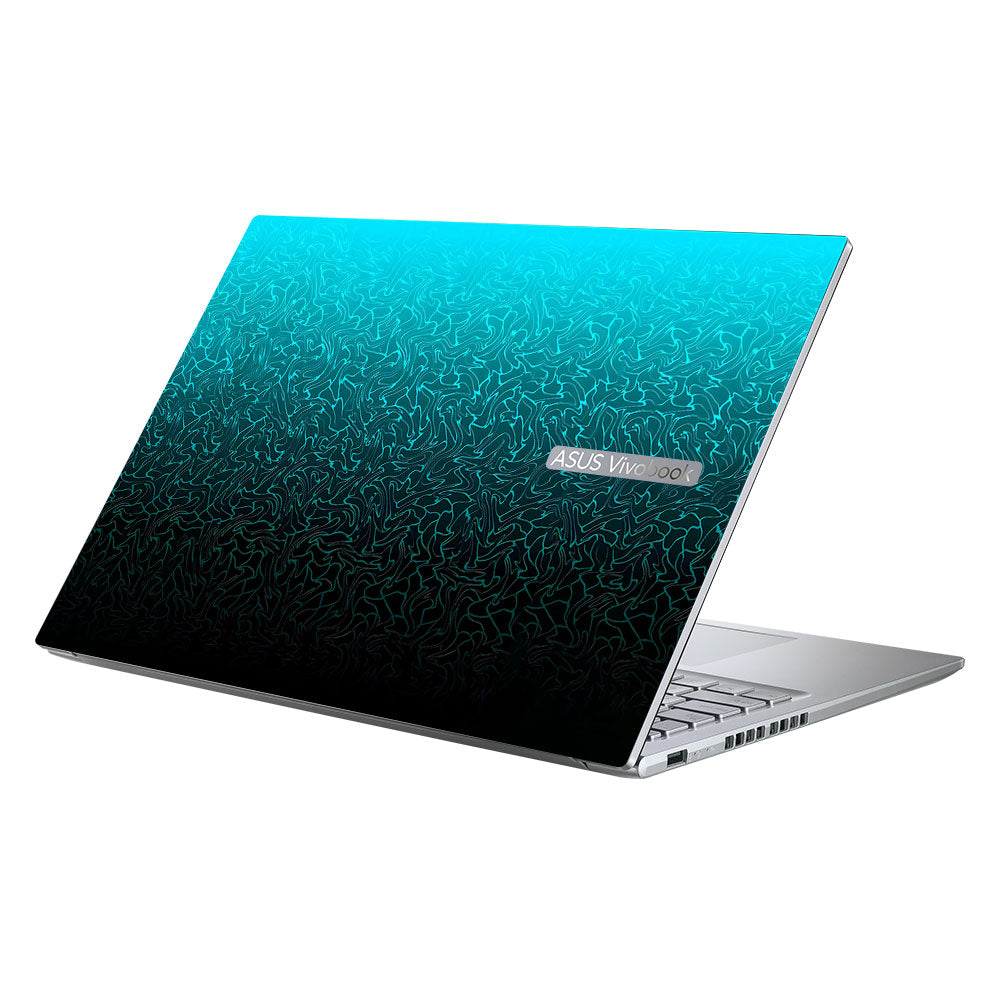 Cyan Blue to Black Gradient Asus Vivobook 16X M1603QA Laptop Skin
