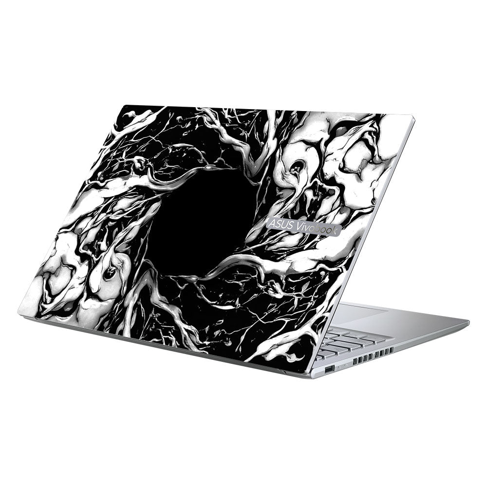 Spiderman Web Black Asus Vivobook 16X M1603QA Laptop Skin