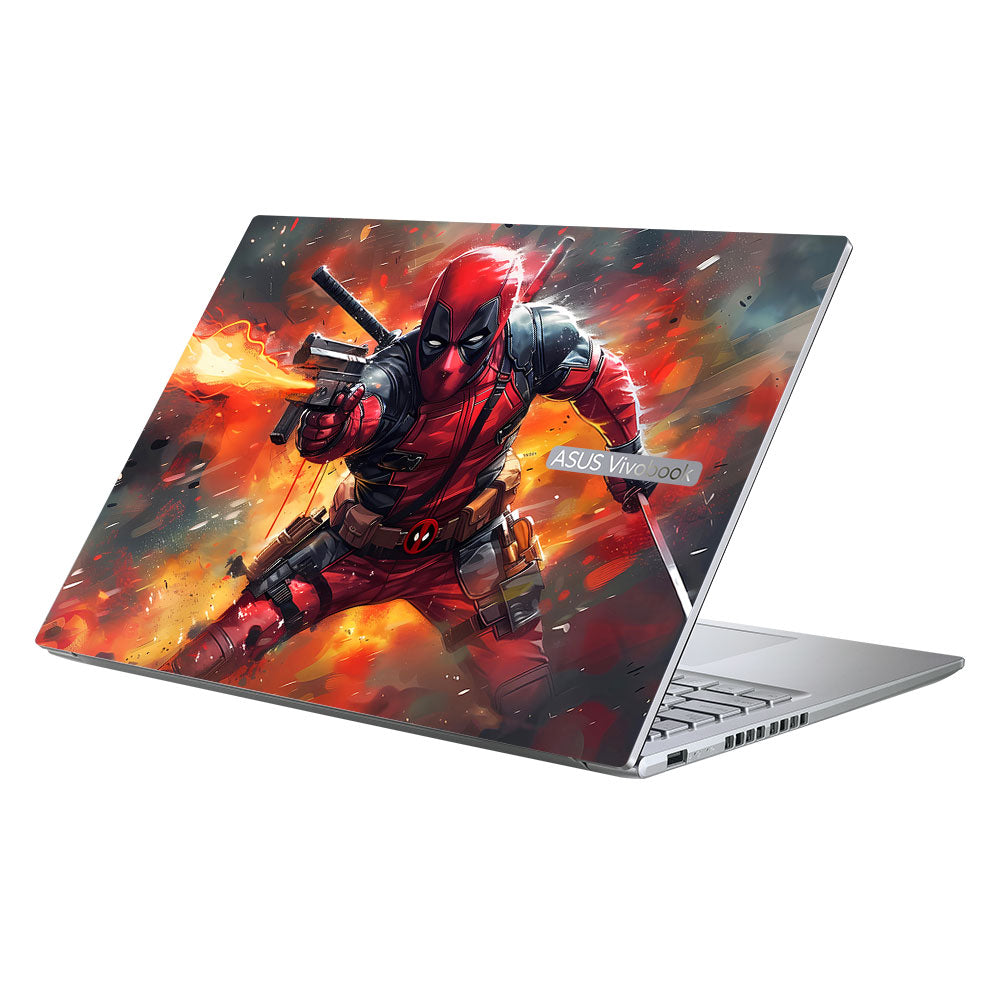 Deadpool in Action Asus Vivobook 16X M1603QA Laptop Skin