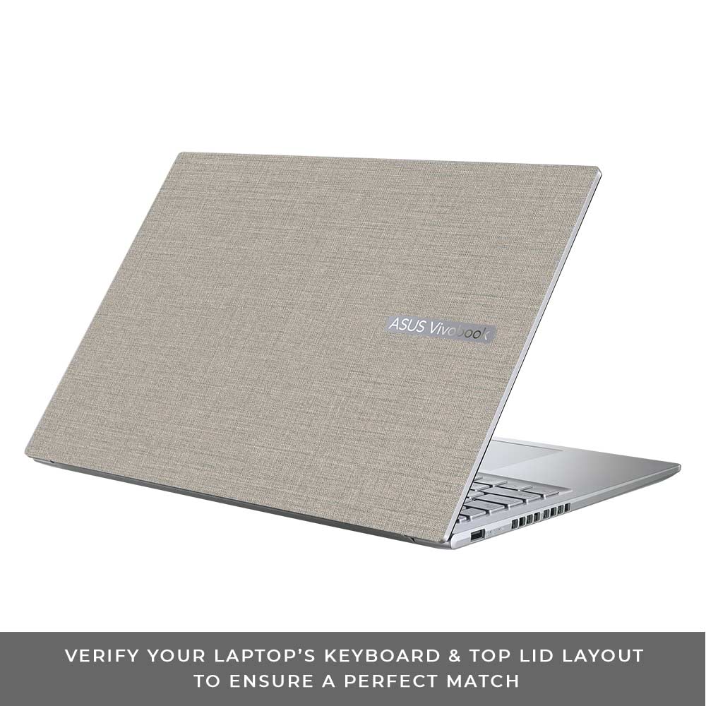 Textured Fabric Grey Asus Vivobook 16X M1603QA Laptop Skin