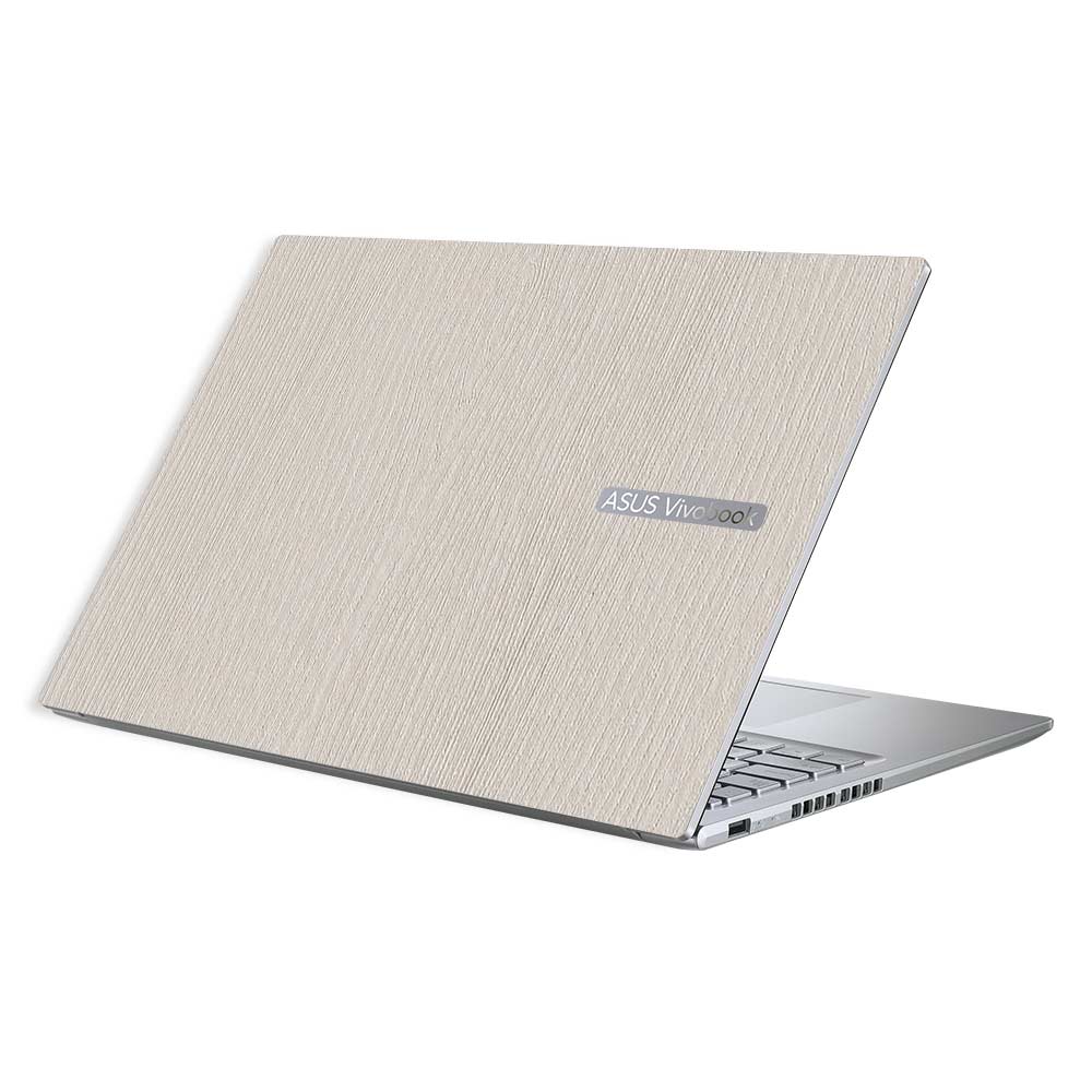 Textured White Wood Asus Vivobook 16X M1603QA Laptop Skin