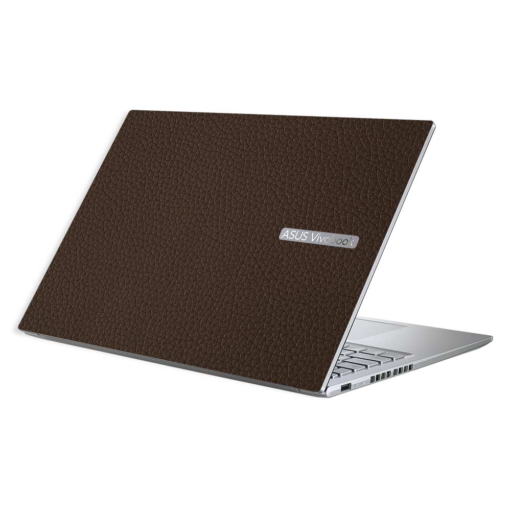 Textured Brown Leather Asus Vivobook 16X M1603QA Laptop Skin