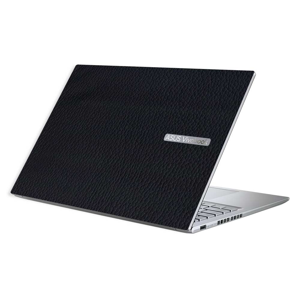 Textured Black Leather Asus Vivobook 16X M1603QA Laptop Skin