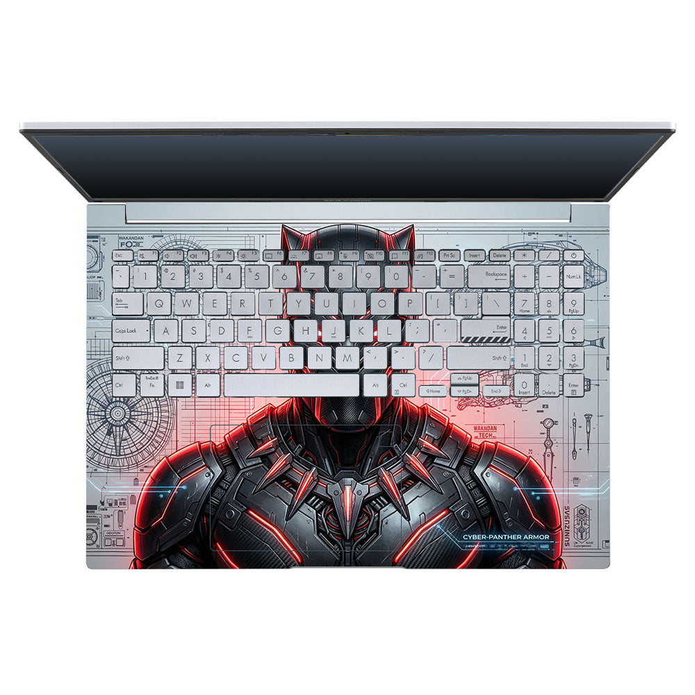 Futuristic Black Panther Asus Vivobook 16X M1603QA 3D Laptop Skin