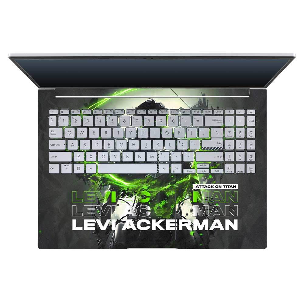 Levi Ackerman Neon Fury Asus Vivobook 16X M1603QA Laptop Skin Laptop Skin