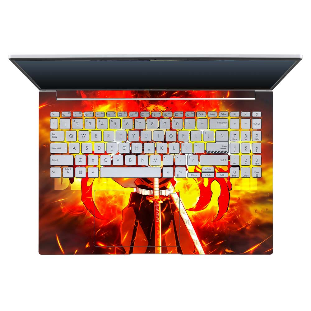 Flame Hashira Rengoku Asus Vivobook 16X M1603QA Laptop Skin Laptop Skin