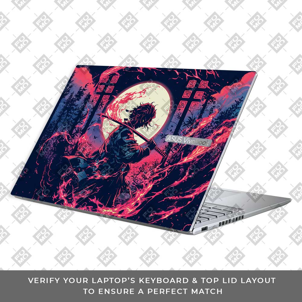 Tanjiro's Flame of Ember Asus Vivobook 16X M1603QA Laptop Skin Laptop Skin