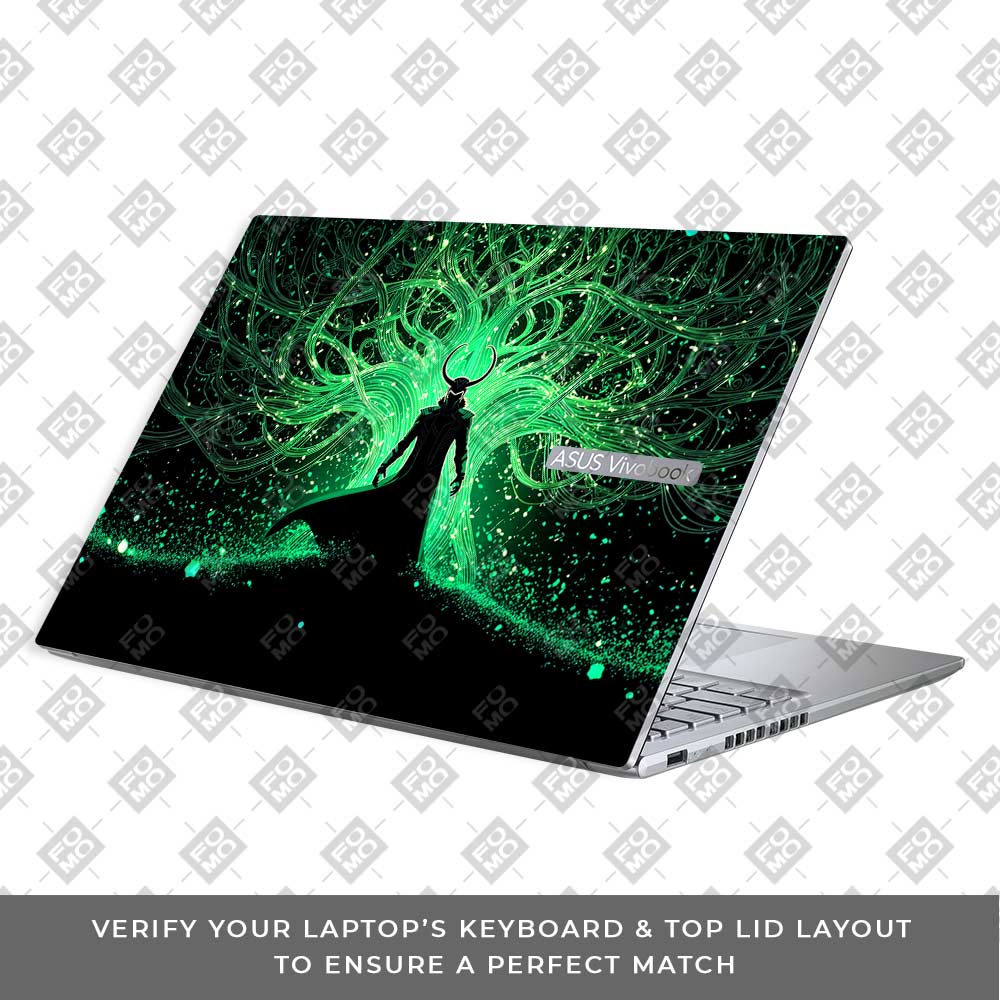 Loki God of Mischief Neon Asus Vivobook 16X M1603QA Laptop Skin