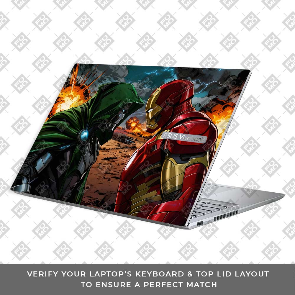 Iron Man vs Doom Asus Vivobook 16X M1603QA 3D Laptop Skin