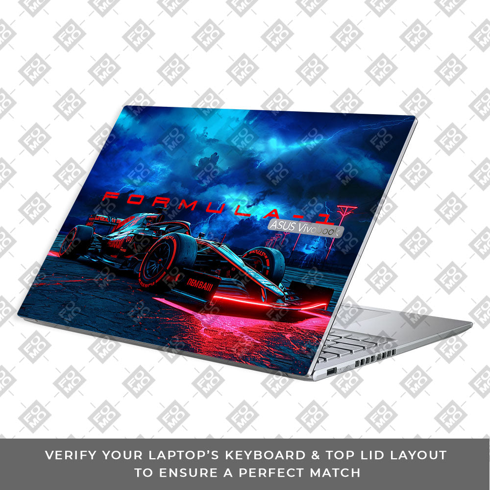 Fututristic Formula 1 Asus Vivobook 16X M1603QA Laptop Skin