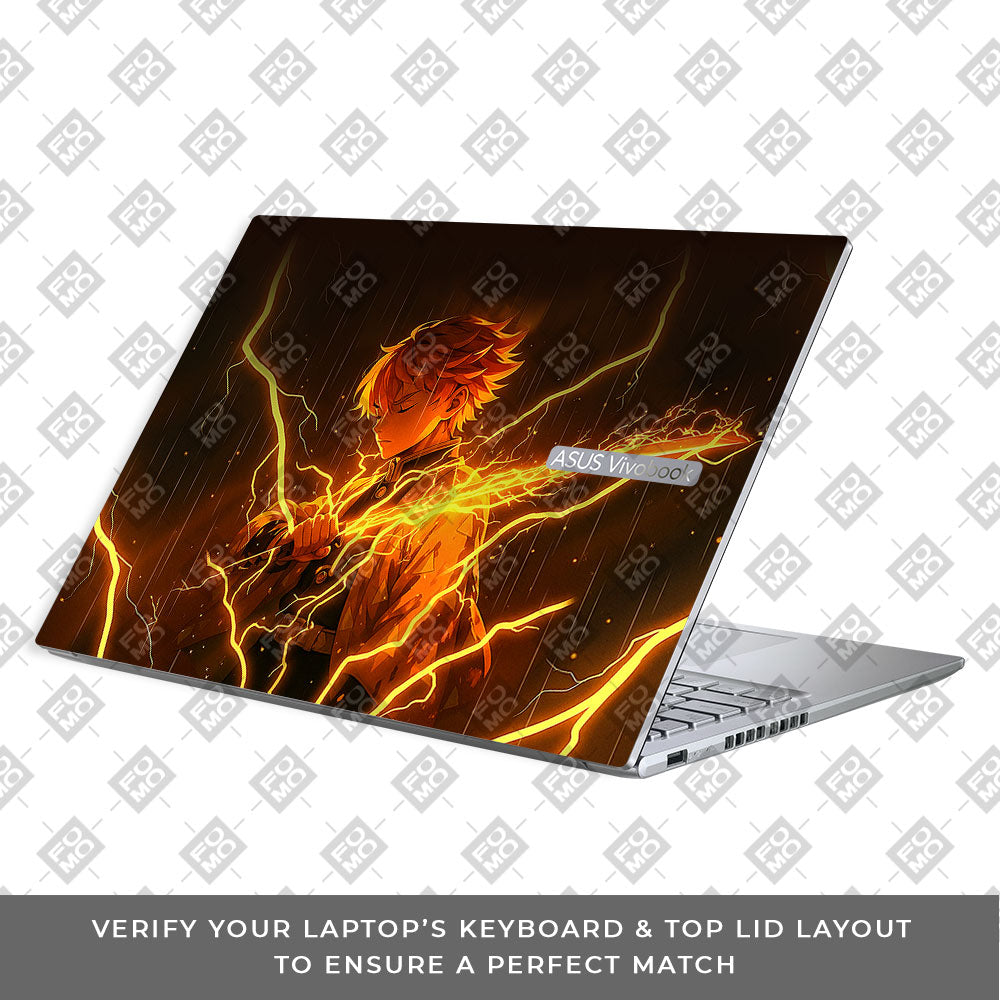 Thunder Soul Lightning Zenitsu Asus Vivobook 16X M1603QA Laptop Skin