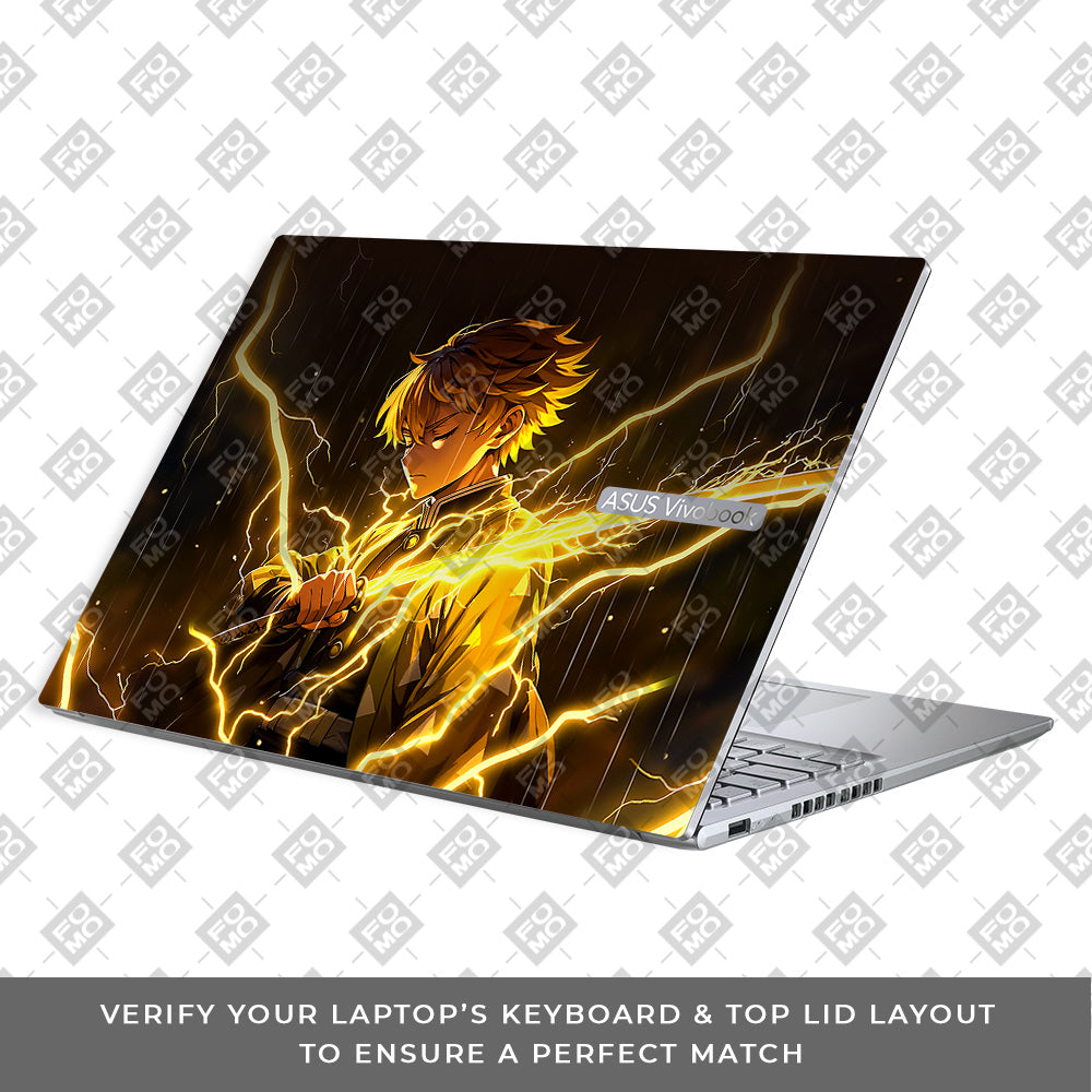 Thunder Soul Lightning Zenitsu Asus Vivobook 16X M1603QA 3D Laptop Skin