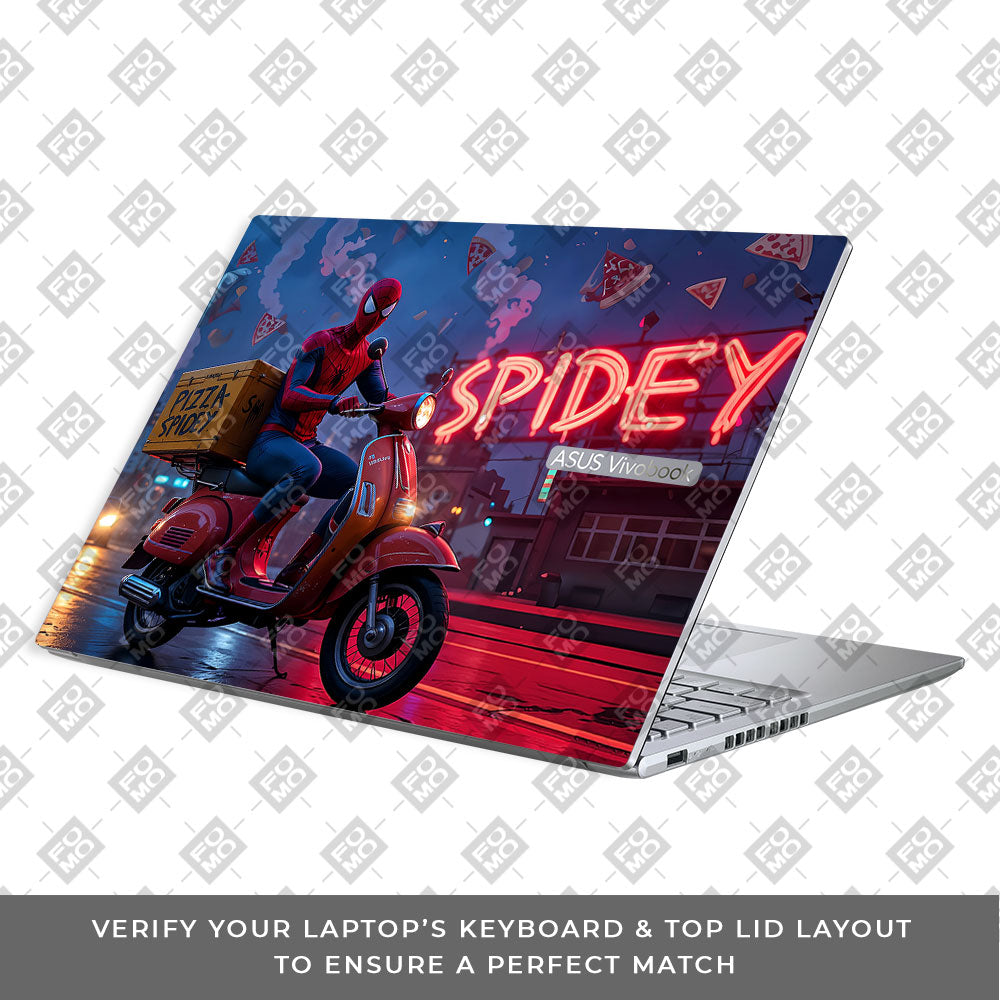 Pizza Spidey Asus Vivobook 16X M1603QA Laptop Skin