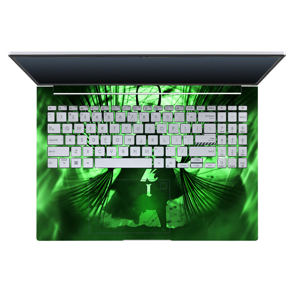 Loki's Green Aura Asus Vivobook 16X M1603QA Laptop Skin