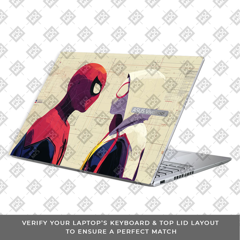 Spider Man X Spider Gwen Asus Vivobook 16X M1603QA Laptop Skin