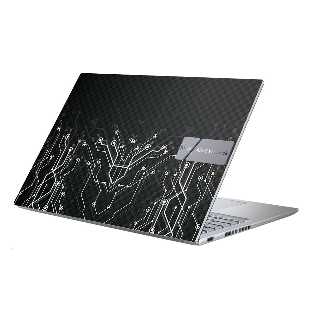 Black Digital Circuit Asus Vivobook X1605ZA Laptop Skin