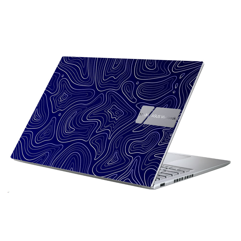 Deep Blue Contour Depths Asus Vivobook X1605ZA Laptop Skin