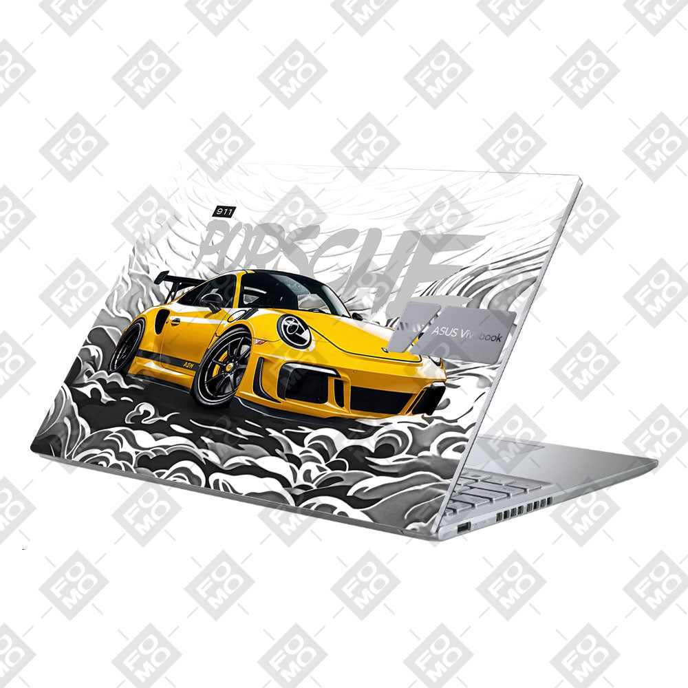 Porsche 911 Yellow Blaze Asus Vivobook X1605ZA Laptop Skin