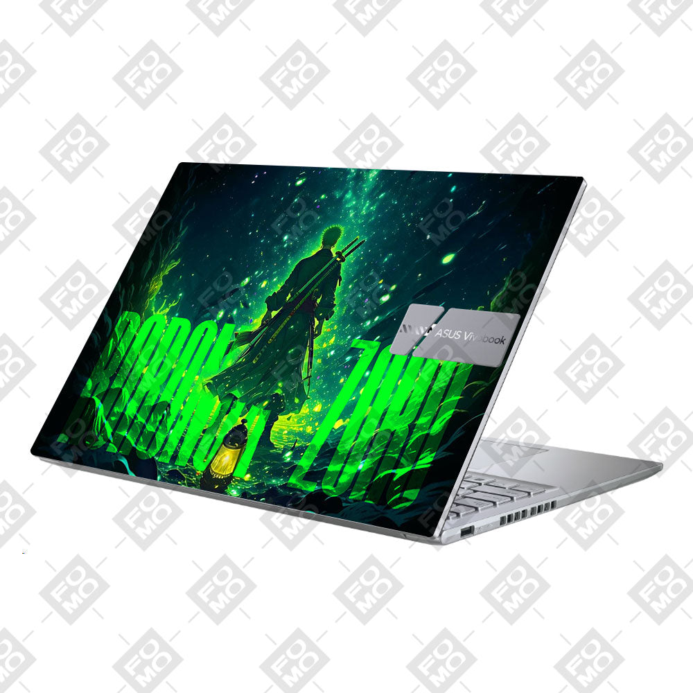 Roronoa Zoro Green Fury Asus Vivobook X1605ZA Laptop Skin