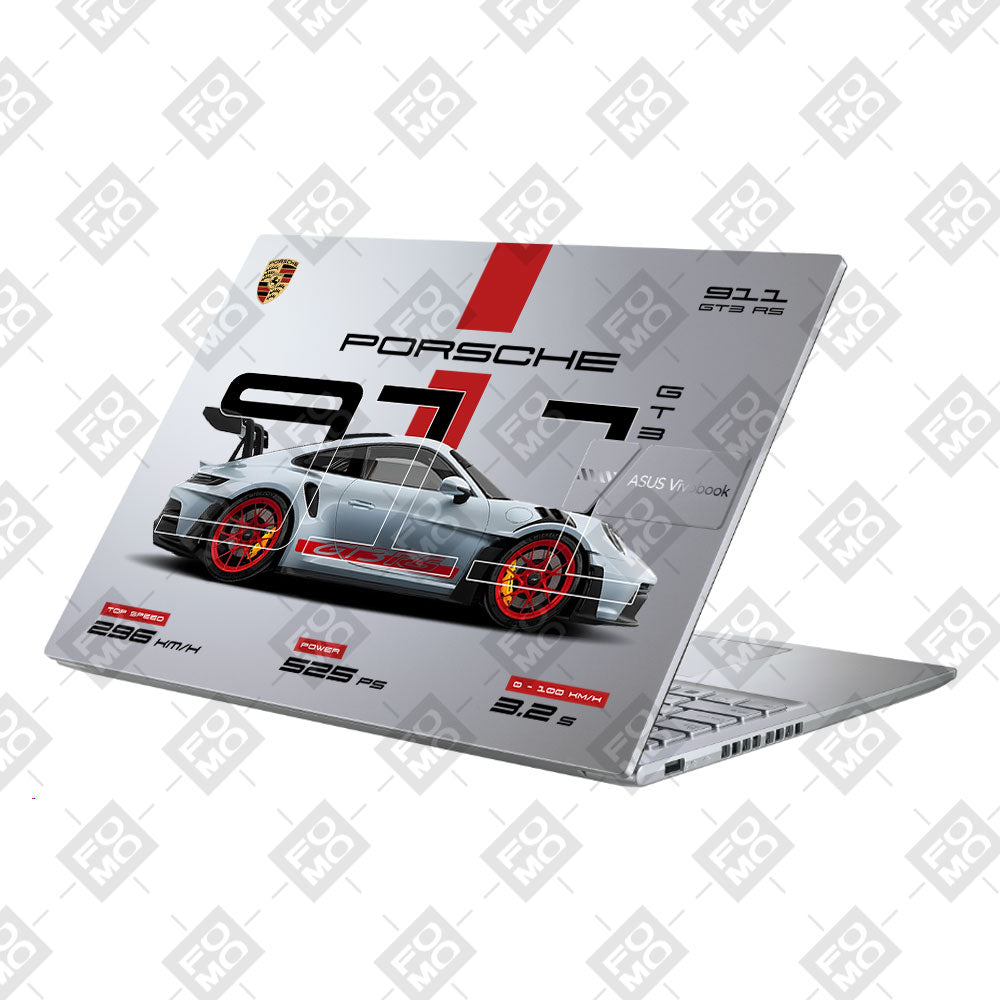 Transparent Porsche 911 GT3 RS Asus Vivobook X1605ZA Laptop Skin