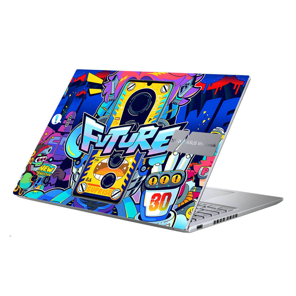 Futuristic Cyberpunk Vision Asus Vivobook X1605ZA Laptop Skin
