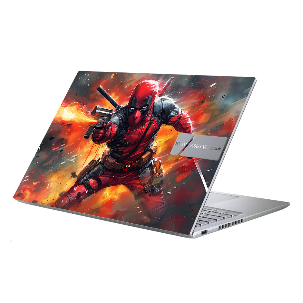 Deadpool in Action Asus Vivobook X1605ZA Laptop Skin