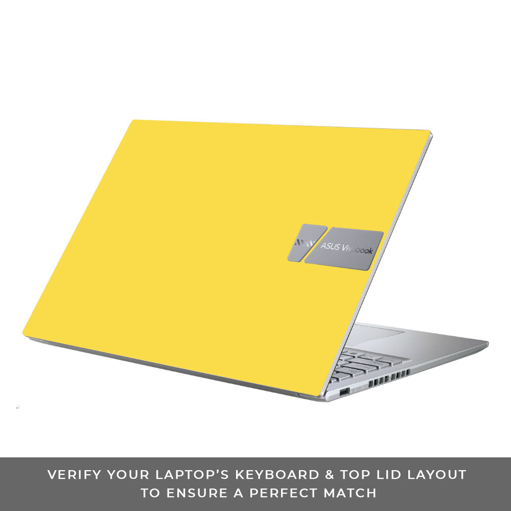 Textured Yellow Asus Vivobook X1605ZA Laptop Skin