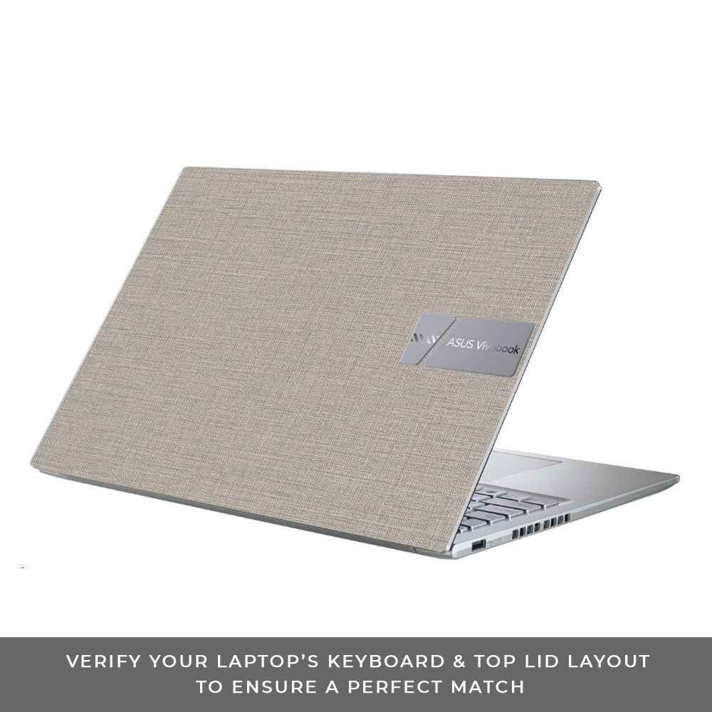 Textured Fabric Grey Asus Vivobook X1605ZA Laptop Skin