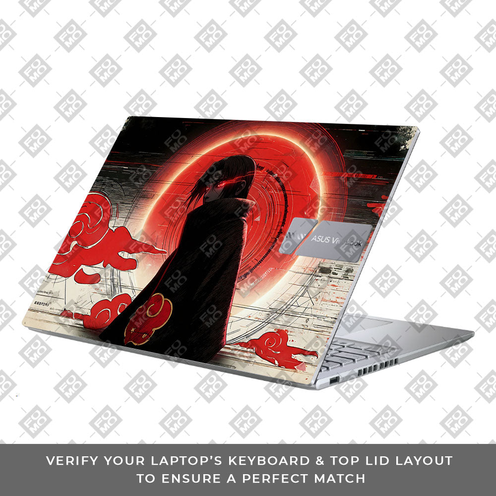 Itachi Uchiha Mark of the Akatsuki Asus Vivobook X1605ZA Laptop Skin