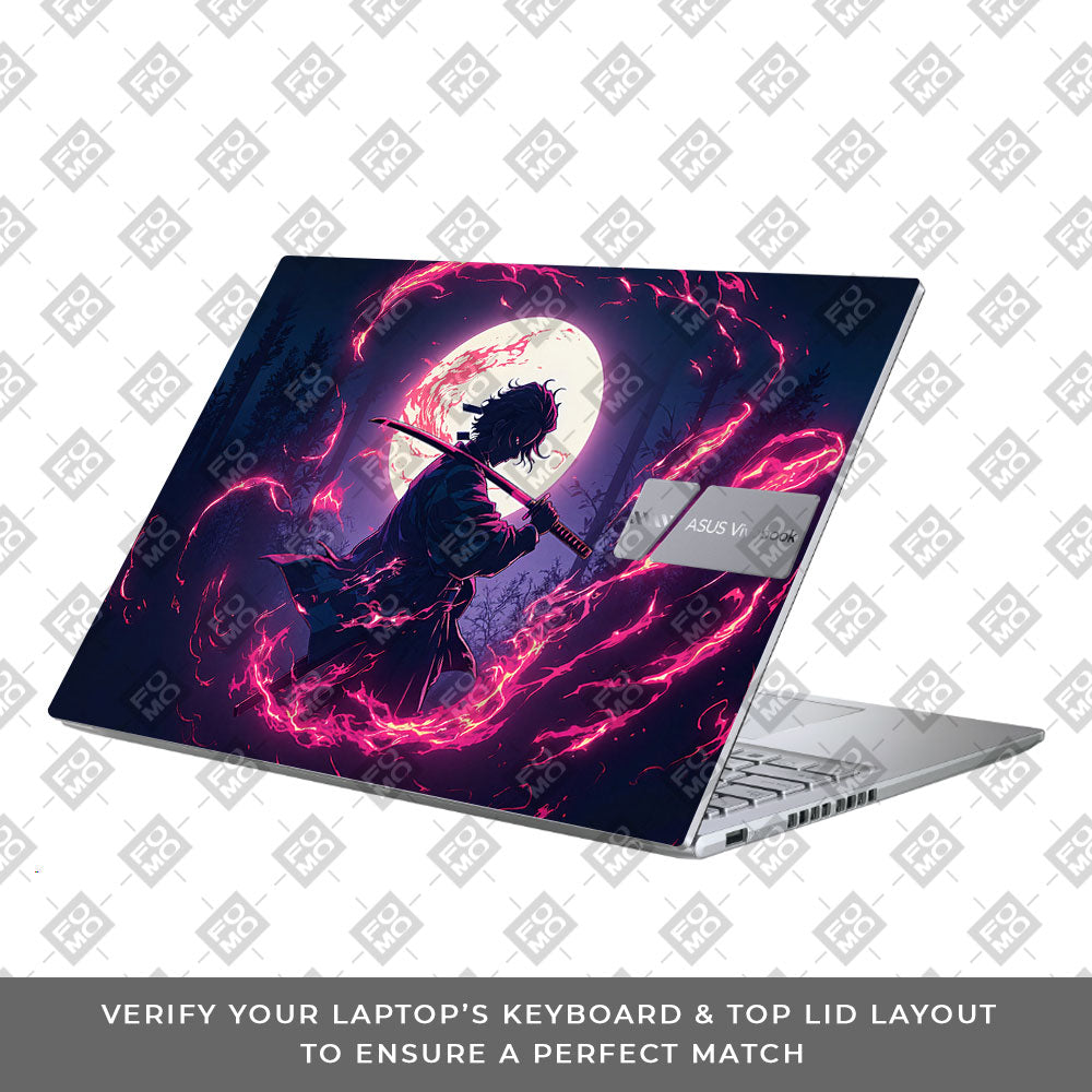 Tanjiro's Flame of Ember Asus Vivobook X1605ZA Laptop Skin
