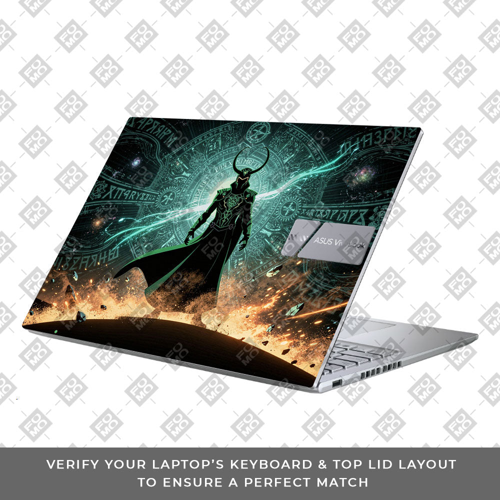 Loki God of Mischief Neon Asus Vivobook 16 X1605V Laptop Skin