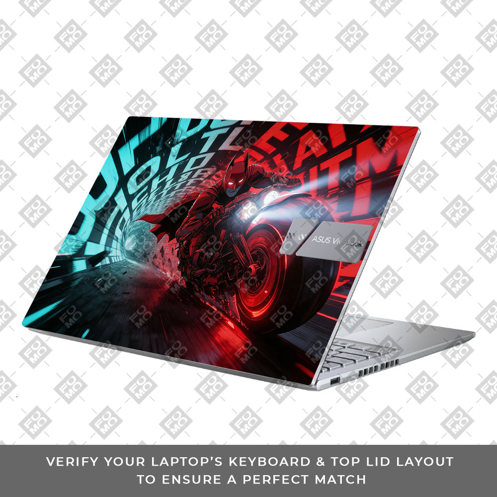 Batman's Cyber Pursuit Asus Vivobook X1605ZA 3D Laptop Skin