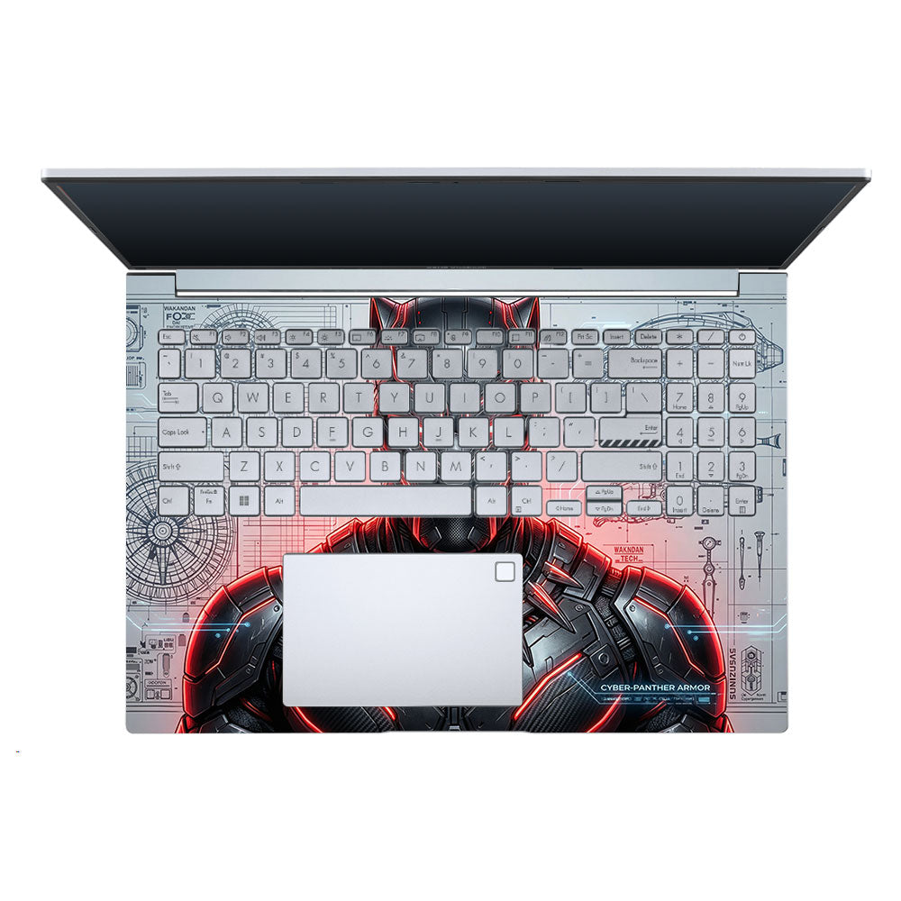 Futuristic Black Panther Asus Vivobook 16 X1605V 3D Laptop Skin