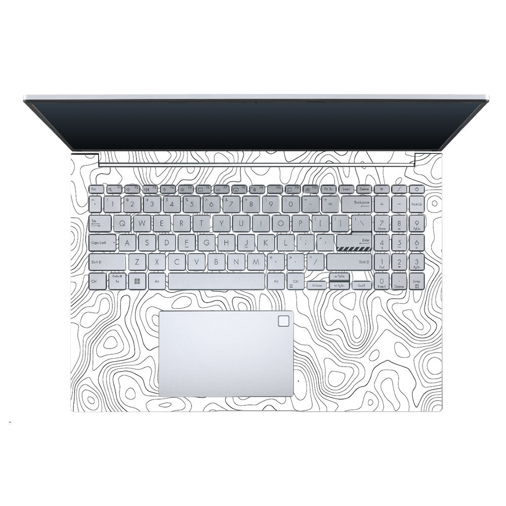 White Contour Design Asus Vivobook X1605ZA Laptop Skin