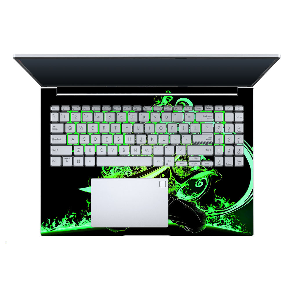 Tanjiro Green Flame Dance Asus Vivobook X1605ZA 3D Laptop Skin