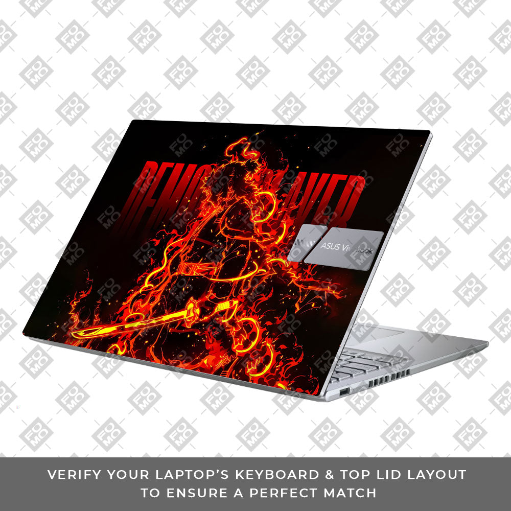 Rengoku Blazing Inferno Asus Vivobook X1605ZA Laptop Skin