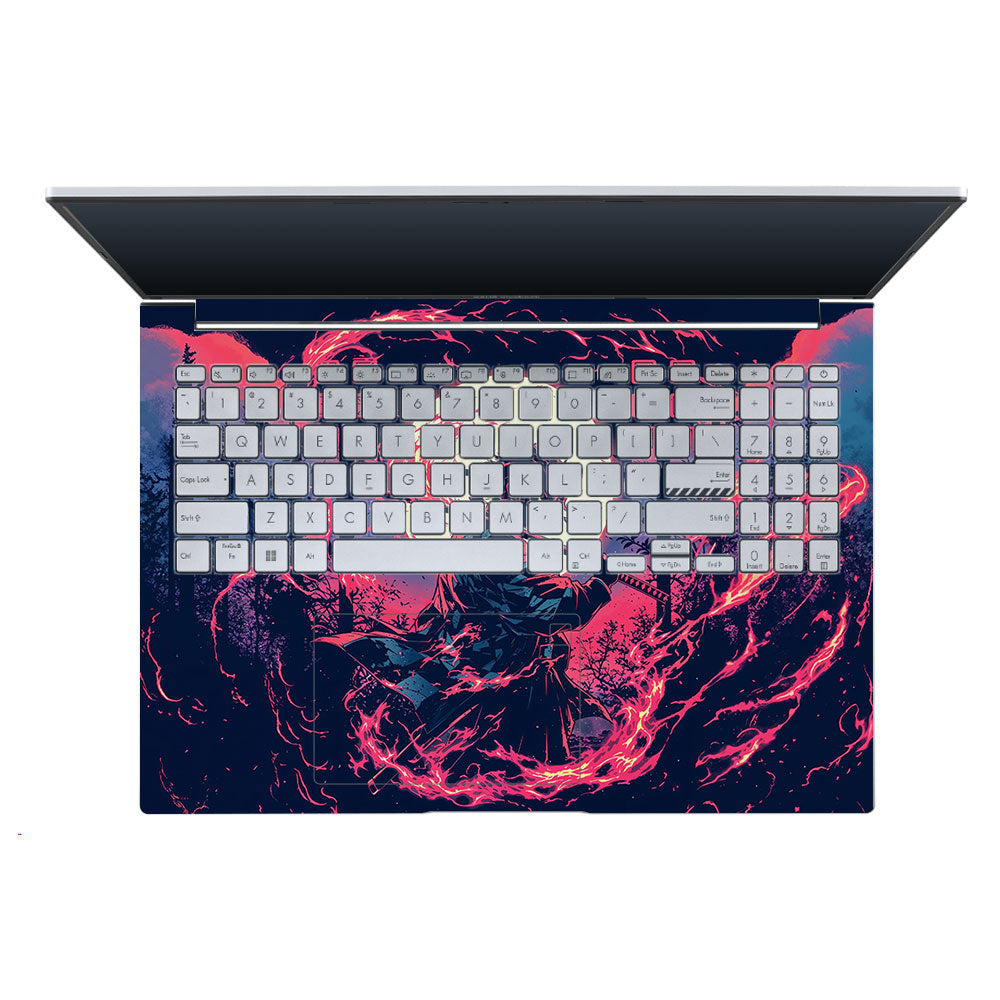 Tanjiro's Flame of Ember Asus Vivobook X1605ZA Laptop Skin