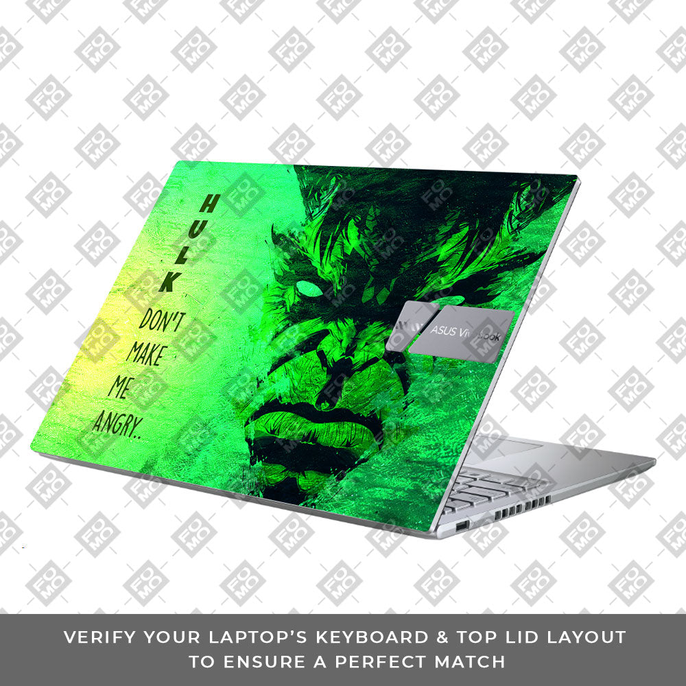 Hulk Don't Make Me Angry Asus Vivobook X1605ZA Laptop Skin
