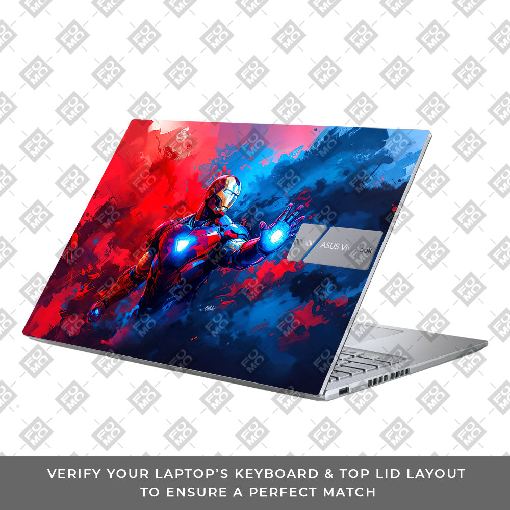 Iron Man Arc Reactor Power Asus Vivobook X1605ZA Laptop Skin